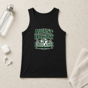 Premium August Holiday Ireland Family Celebration Silhouette Tank Top