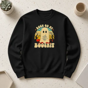 Premium Back On My Booshit Retro Ghost Drinking Boba Tea Sweater