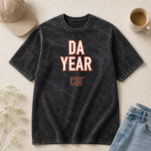 Premium Da Year Chi Chicago Bears Football Washed T-Shirt
