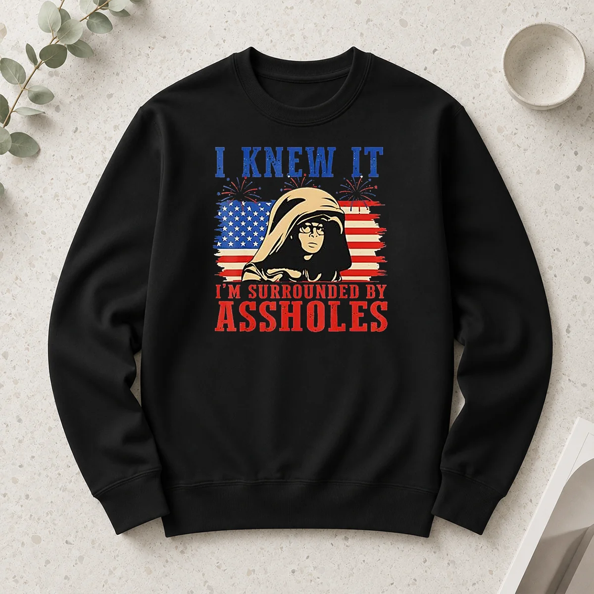 Premium Dark Helmet I Knew It Im Surrounded By Assholes Spaceballs long sleeve shirt in dark color with bold graphic print