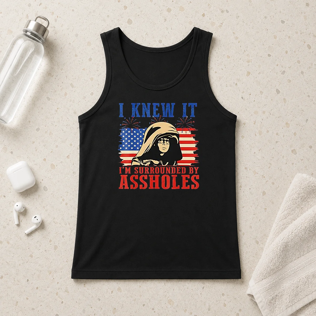 Premium Dark Helmet I Knew It Im Surrounded By Assholes Spaceballs Tank Top