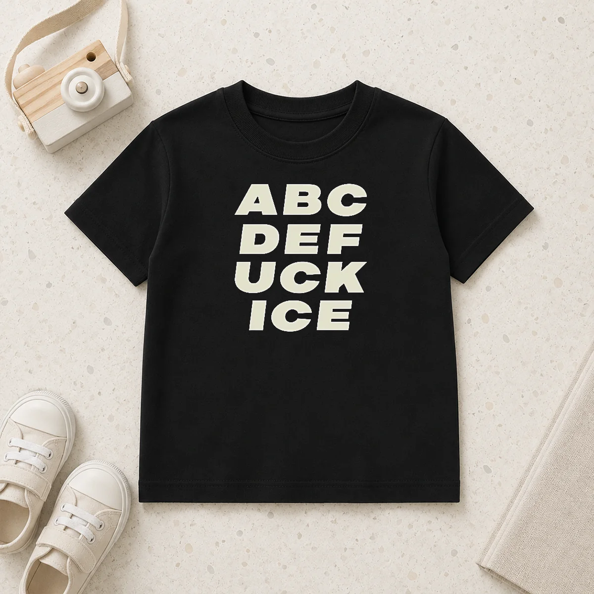 Premium Ethan Nestor A B C D E Fuck ICE Kids T-Shirt