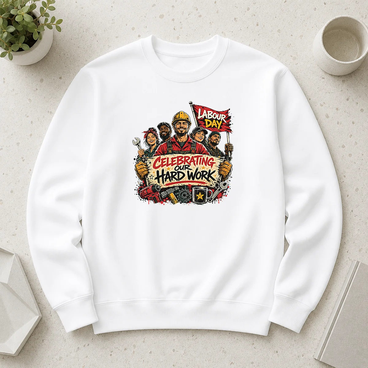 Premium Funny Labour Day Celebration For Proud Workers Sweater