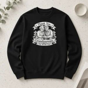 Premium Grandparents Day Gratitude Sketch Family Long Sleeve Shirt