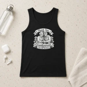 Premium Grandparents Day Gratitude Sketch Family Tank Top