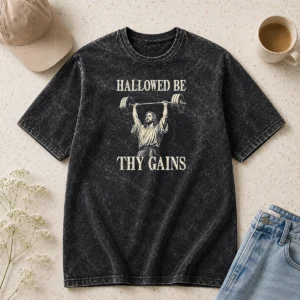 Premium Hallowed Be Thy Gains Washed T-Shirt