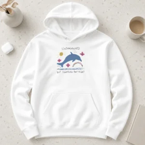 Premium Happy Dolphin Jumping Undiagnosed But Something Ain'T Right Hoodie