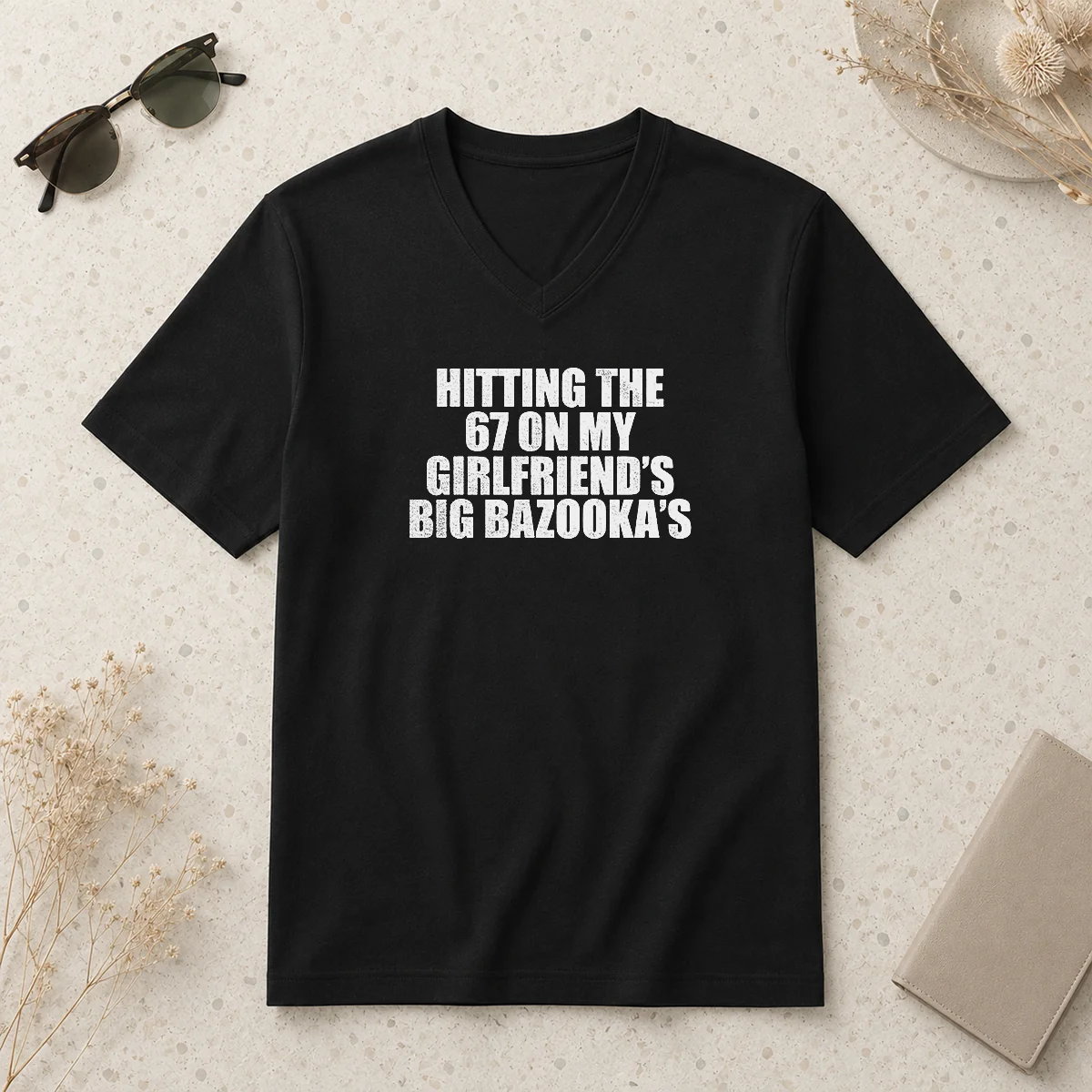 Premium Hitting The 67 On My V-Neck Shirt Premium Hitting The 67 On My V-Neck Shirt