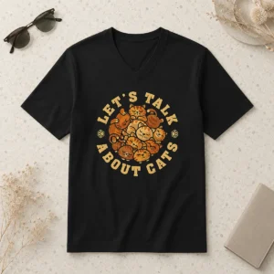 Premium Lets Talk About Cats V-Neck Shirt