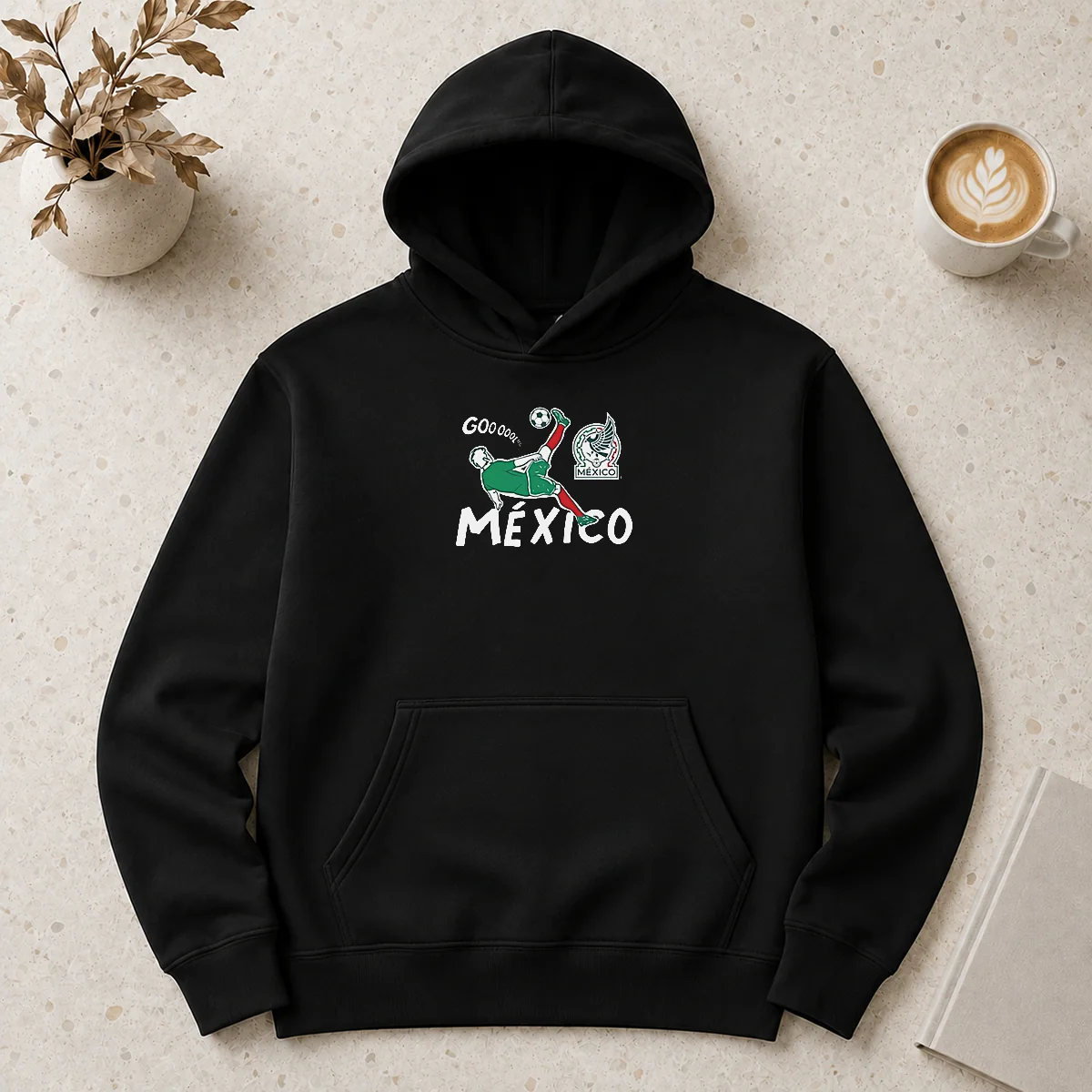 Premium Mexico Soccer Gooool Gooooal Bicycle Kick Sport Fan Mexican National Team Hoodie