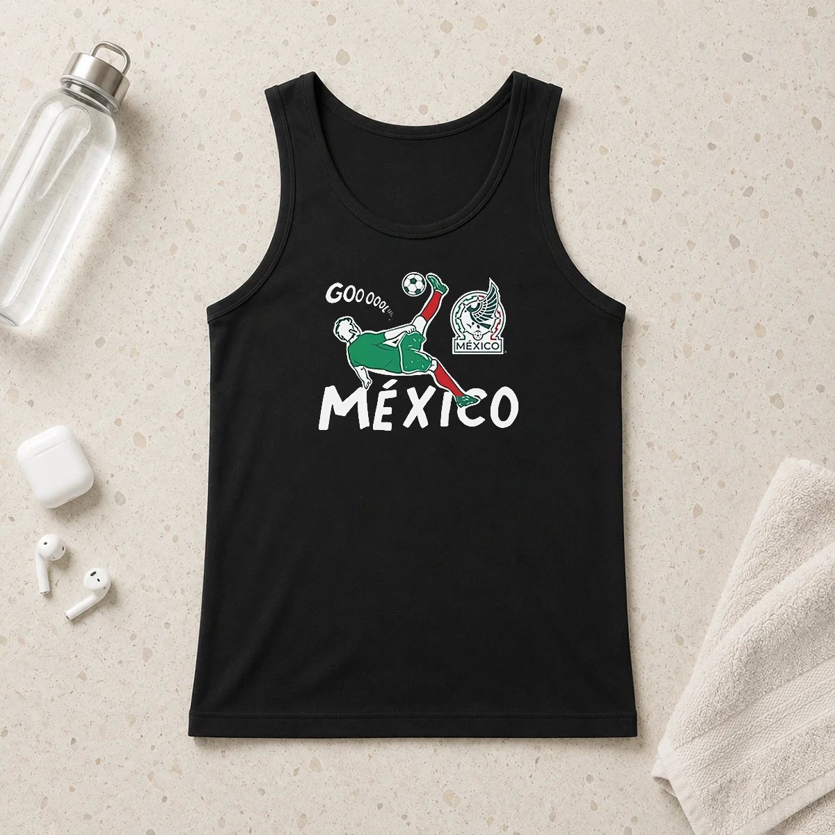 Premium Mexico Soccer Gooool Gooooal Bicycle Kick Sport Fan Mexican National Team Tank Top