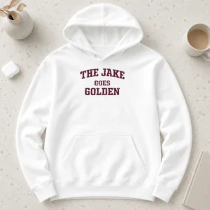Premium Perfect The Jake Goes Golden Hoodie in soft fabric with front pocket and adjustable drawstring hood