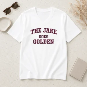 Premium Perfect The Jake Goes Golden V Neck Shirt in soft fabric with a comfortable fit
