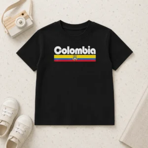 Pretty Colombia Flag Colombian Pride South America Kids T-Shirt