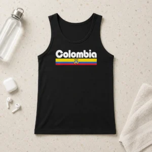 Pretty Colombia Flag Colombian Pride South America Tank Top