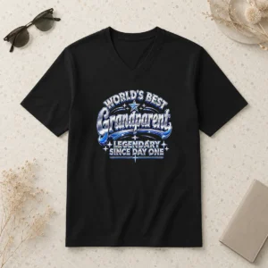 Pretty Grandparents Day Legendary Since Day One Y2K V-Neck Shirt