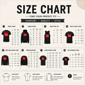 Size chart for Pretty I Heart Organ Transplants Transplant Awareness with measurements in inches and cm