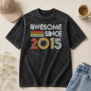 Pretty Since 2015 Vintage Washed T-Shirt