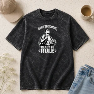 Top Back To School Stencil For Proud Students Washed T-Shirt