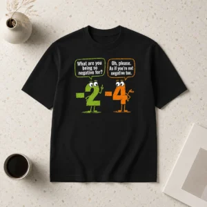 Top Geek Math Numbers 2 Minus 4 Humor Joke