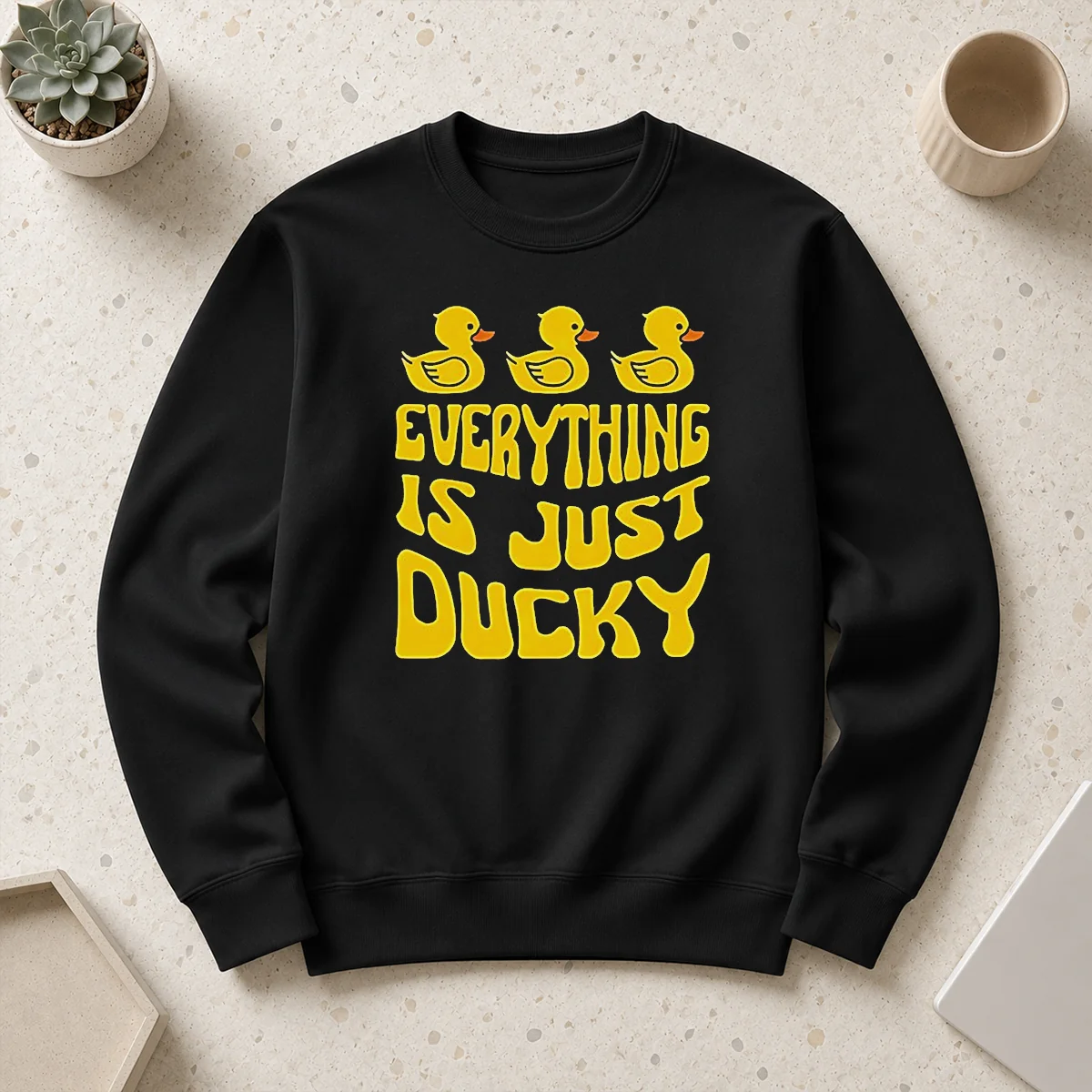 Top Good Everything Is Just Ducky Sweater