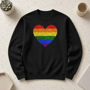 Top Homosexual Love Rainbow Heart Puzzle Sweater