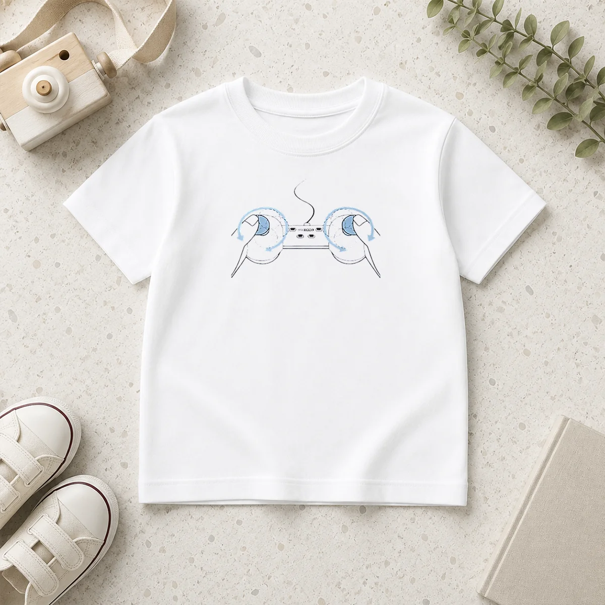 Top Hot Bitch Control Gaming Controller Joystick Rotation Gamer Kids T-Shirt