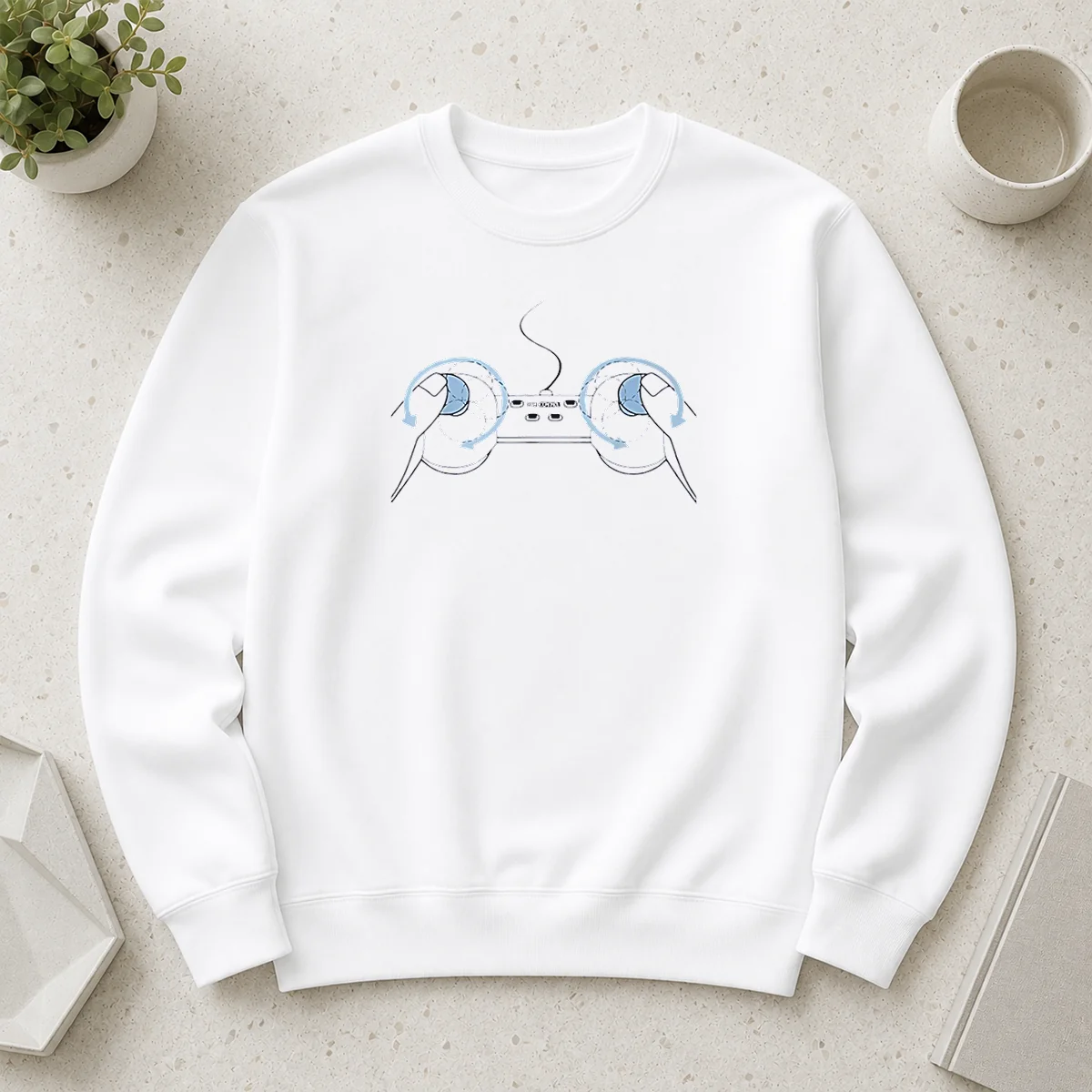 Top Hot Bitch Control Gaming Controller Joystick Rotation Gamer Sweater