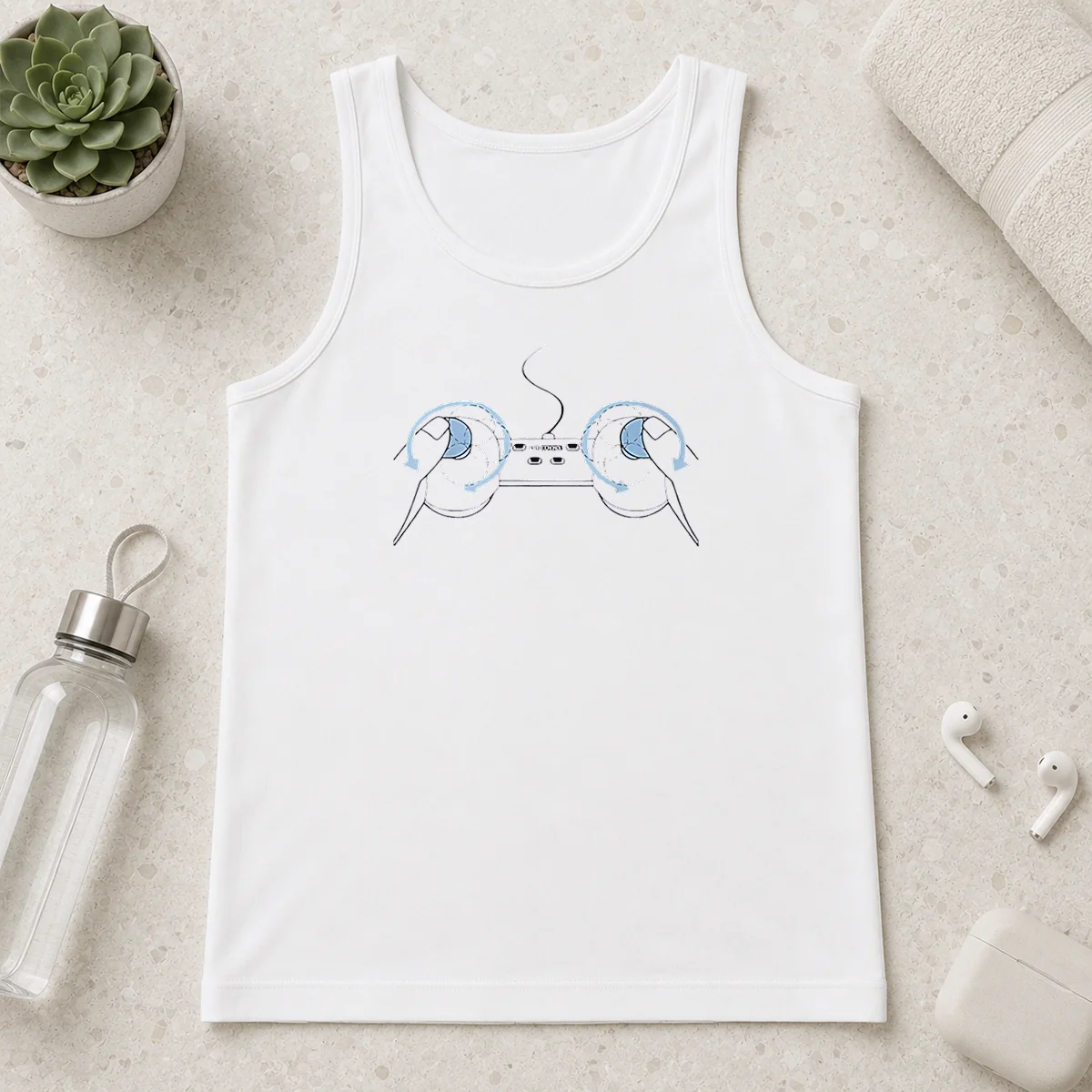 Top Hot Bitch Control Gaming Controller Joystick Rotation Gamer Tank Top