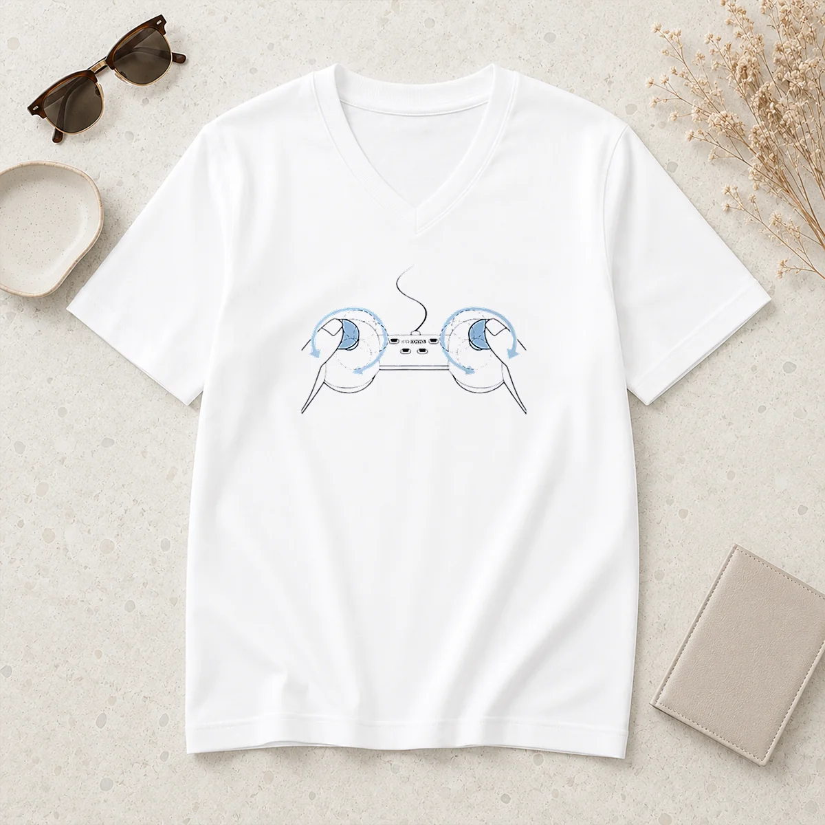 Top Hot Bitch Control Gaming Controller V-Neck Shirt Top Hot Bitch Control Gaming Controller V-Neck Shirt