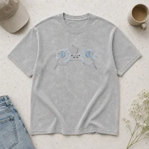 Top Hot Bitch Control Gaming Controller Joystick Rotation Gamer printed on a comfortable washed t shirt