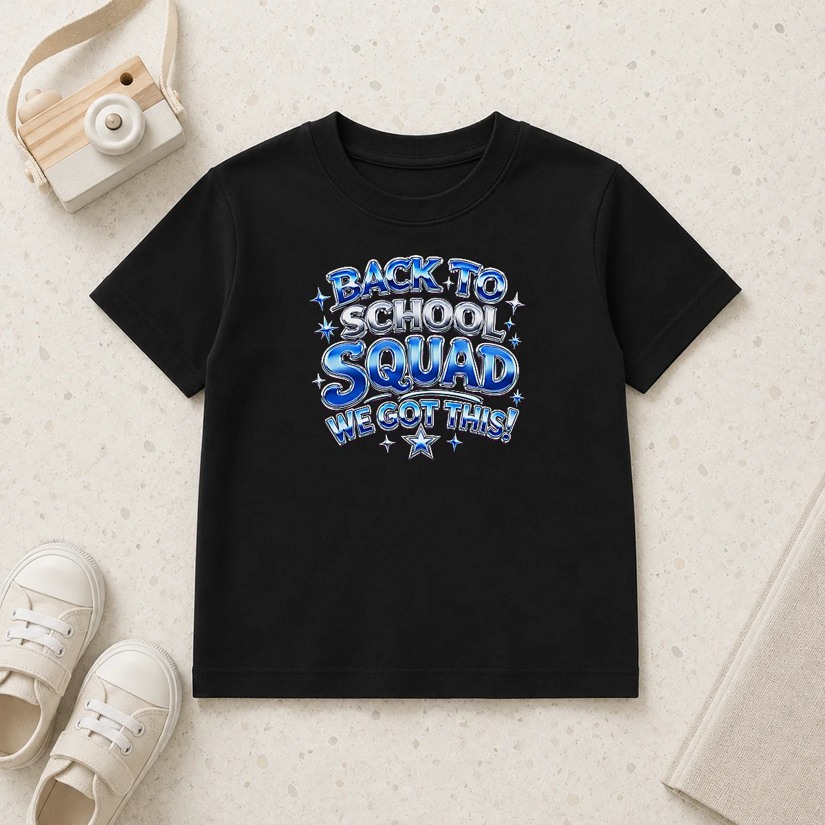 Top Nice Back To School Squad Y2K Chrome Style Kids T-Shirt
