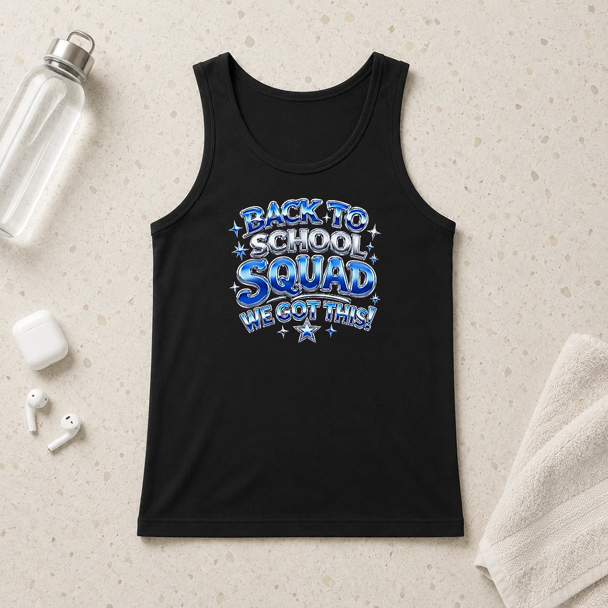 Top Nice Back To School Squad Y2K Chrome Style Tank Top