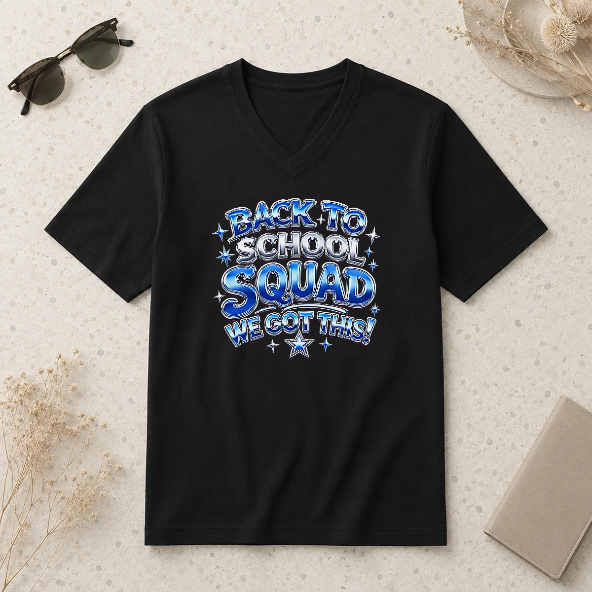 Top Nice Back To School Squad V-Neck Shirt Top Nice Back To School Squad V-Neck Shirt