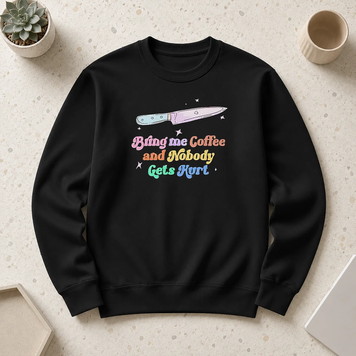 Top Nice Bring Me Coffee And Nobody Gets Hurt Caffeine Sweater