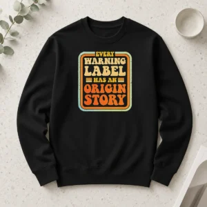 Awesome Hot Every Warning Label Has An Origin Story Retro Long Sleeve Shirt