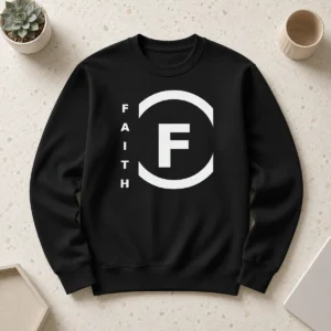 Awesome Nice Faith F Logo Minimalist Sweater