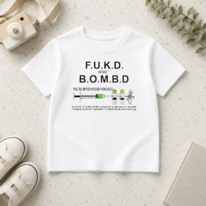 Funny Awesome FUKD And BOMBD Free The United Kingdom From Drugs Kids T-Shirt