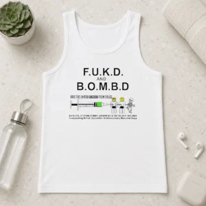 Funny Awesome FUKD And BOMBD Free The United Kingdom From Drugs Tank Top