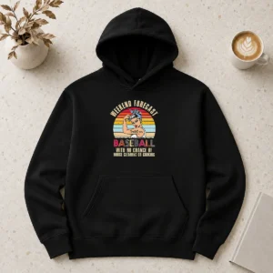 Funny Baseball Mom Weekend Forecast With No Chance Of House Cleaning Or Cooking Hoodie