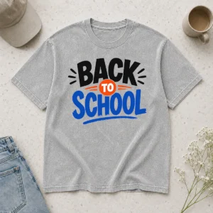 Funny Pretty Hand Drawn Sketch Back To School Backpack Pencil Washed T-Shirt
