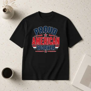 Funny Pretty Proud American Worker Labour Day Vector