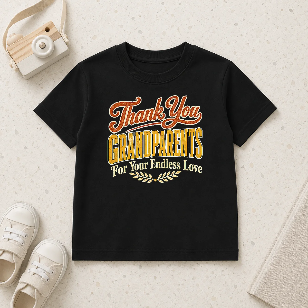 Good Awesome Grandparents Day Thank You Heartfelt Vector Kids T-Shirt