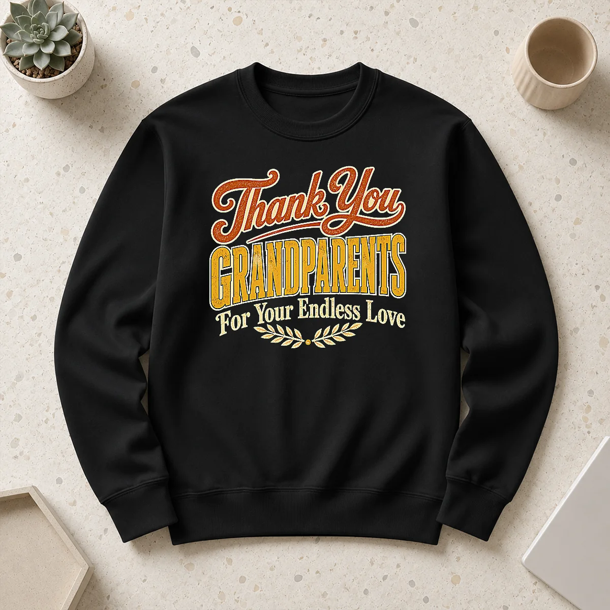 Good Awesome Grandparents Day Thank You Heartfelt Vector Sweater