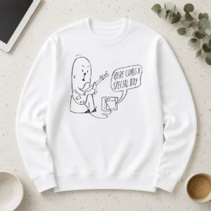 Good Here Comes A Special Boy Guitarist Doodle Long Sleeve Shirt