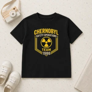 Good Hot Chernobyl Safety Team 1986 Front And Back Printed Geek Kids T-Shirt