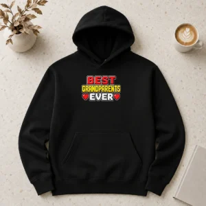 Good Official Best Grandparents Ever Pixel Heartfelt Hoodie