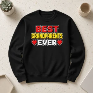Good Official Best Grandparents Ever Pixel Heartfelt Sweater