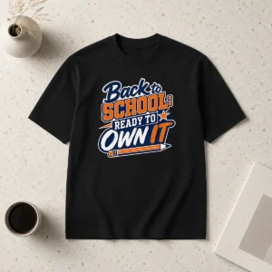 Happy Good Back To School Ready To Own It Typography