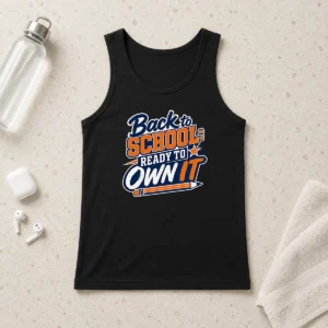 Happy Good Back To School Ready To Own It Typography Tank Top